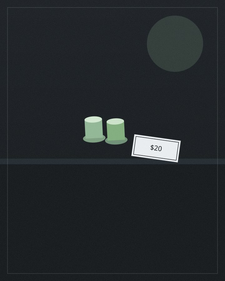 Jadeite cups, set